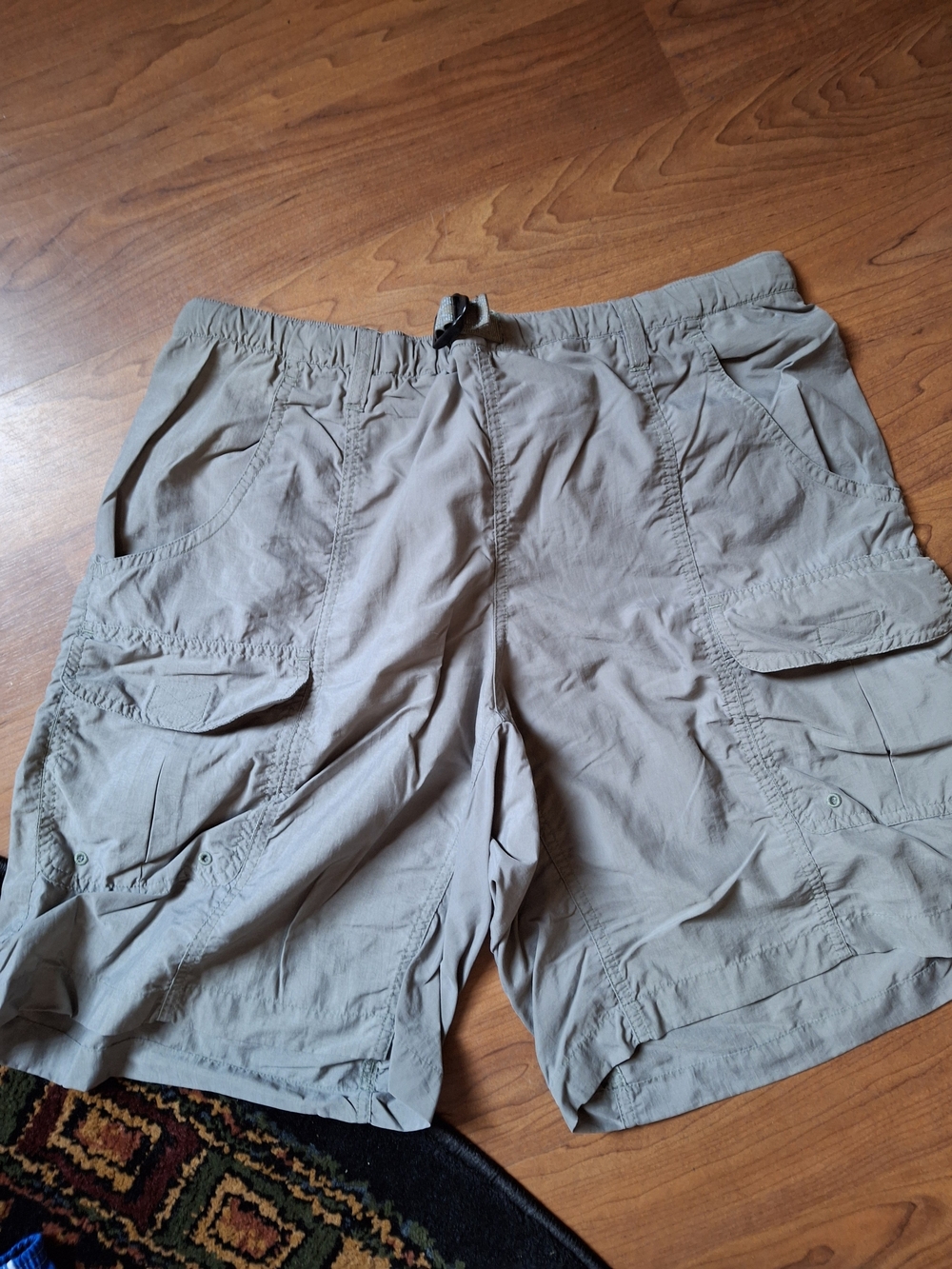Columbia Medium Khaki Cargo Hiking Shorts Nylon Outdoor Utility (Sho002)